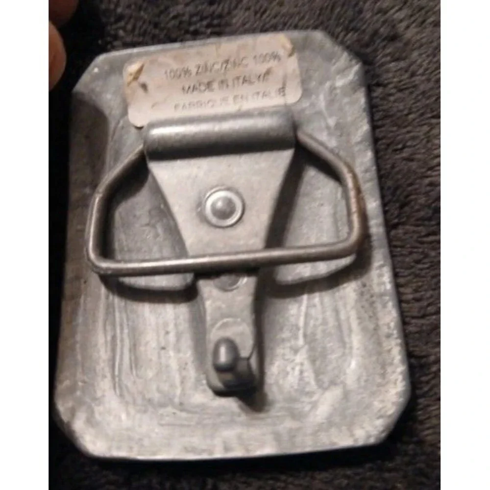 Vintage No Smoking Stop Your Motor Belt Buckle Made in Italy